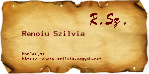 Renoiu Szilvia névjegykártya