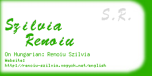 szilvia renoiu business card